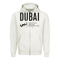 Oatmeal Heather dubai united arab emirates Zipper Hoodie - linhVisuals