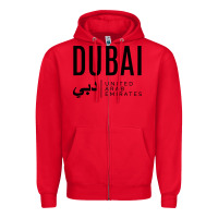 Red dubai united arab emirates Zipper Hoodie - linhVisuals