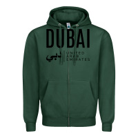 Sports Green dubai united arab emirates Zipper Hoodie - linhVisuals