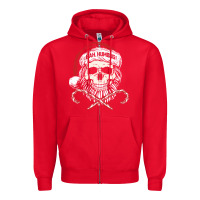 Red bah humbug skull santa hat christmas funny quote Zipper Hoodie - linhVisuals
