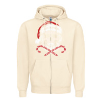 Sandshell bah humbug skull santa hat christmas funny quote Zipper Hoodie - linhVisuals