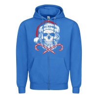 True Royal bah humbug skull santa hat christmas funny quote Zipper Hoodie - linhVisuals