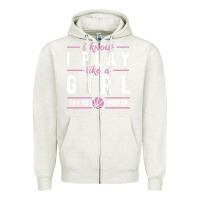 Oatmeal Heather basketball gifts for girls i know i play like a girl try to keep up in Zipper Hoodie - linhVisuals
