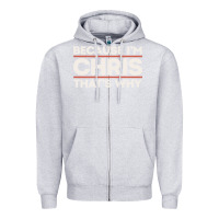 Heather Grey because i'm chris that's why sarcastic birthday gifts for chris funny Zipper Hoodie - linhVisuals