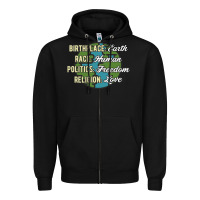 Black birthplace earth race human politics freedom religion love equality al Zipper Hoodie - linhVisuals