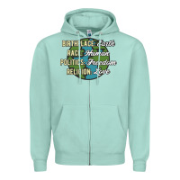 Seafoam birthplace earth race human politics freedom religion love equality al Zipper Hoodie - linhVisuals