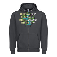 Smoke birthplace earth race human politics freedom religion love equality al Zipper Hoodie - linhVisuals