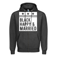 Charcoal Heather black happy & married funny wedding gifts Zipper Hoodie - linhVisuals