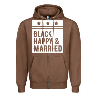 Chestnut black happy & married funny wedding gifts Zipper Hoodie - linhVisuals