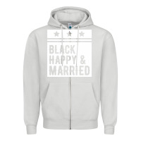 Dove Grey black happy & married funny wedding gifts Zipper Hoodie - linhVisuals