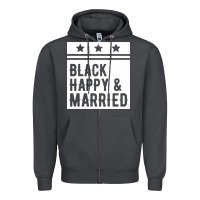 Smoke black happy & married funny wedding gifts Zipper Hoodie - linhVisuals