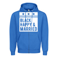 True Royal black happy & married funny wedding gifts Zipper Hoodie - linhVisuals