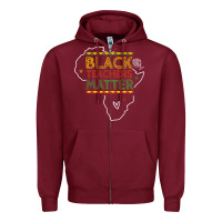 Burgundy black teacher matters african american pride dashiki black history mon Zipper Hoodie - linhVisuals
