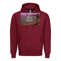 Burgundy f u l l h o u s e Zipper Hoodie - linhVisuals