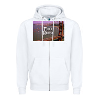 White f u l l h o u s e Zipper Hoodie - linhVisuals