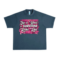 Midnight Navy this is what a survivor looks like breast cancer awareness Urban Heavy Tee - Jasminsmagicworld