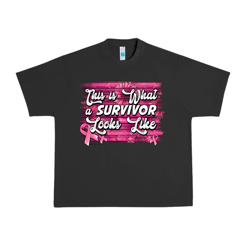 This Is What A Survivor Looks Like Breast Cancer Awareness Urban Heavy Tee by Jasminsmagicworld | Teevron