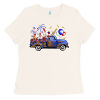Bone Western Truck Fourth Of July Ladies Tee - FaDigitalArtStudio