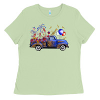 Matcha Western Truck Fourth Of July Ladies Tee - FaDigitalArtStudio