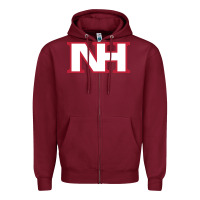 Burgundy north hills high school Zipper Hoodie - linhVisuals