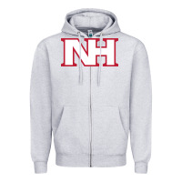 Heather Grey north hills high school Zipper Hoodie - linhVisuals