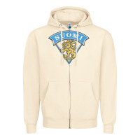 Sandshell faded style suomi finland lion design Zipper Hoodie - linhVisuals