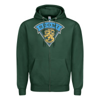 Sports Green faded style suomi finland lion design Zipper Hoodie - linhVisuals