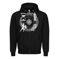 Black the four stoic virtues   stoicism Zipper Hoodie - linhVisuals