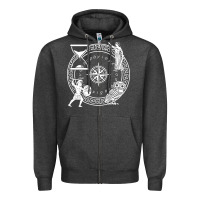Charcoal Heather the four stoic virtues   stoicism Zipper Hoodie - linhVisuals