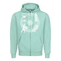 Seafoam the four stoic virtues   stoicism Zipper Hoodie - linhVisuals