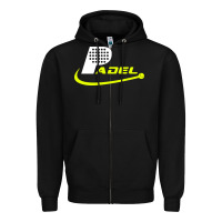 Black padel Zipper Hoodie - linhVisuals
