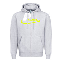 Heather Grey padel Zipper Hoodie - linhVisuals