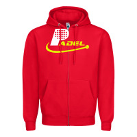 Red padel Zipper Hoodie - linhVisuals