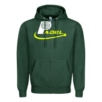 Sports Green padel Zipper Hoodie - linhVisuals