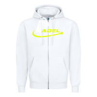 White padel Zipper Hoodie - linhVisuals