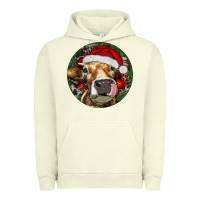Pigment Pistachio Hereford Cow Christmas Urban Hoodie - RanaPortraitStore