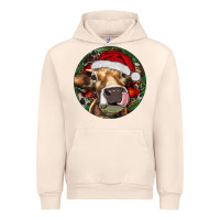 Sandshell Hereford Cow Christmas Urban Hoodie - RanaPortraitStore