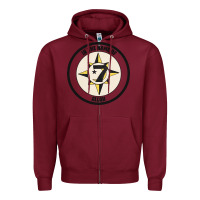 Burgundy five percent nation of islam vintage look design Zipper Hoodie - linhVisuals