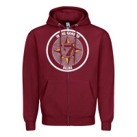 Burgundy five percent nation of islam vintage look design Zipper Hoodie - linhVisuals