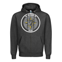 Charcoal Heather five percent nation of islam vintage look design Zipper Hoodie - linhVisuals