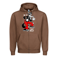 Chestnut big bad wolf Zipper Hoodie - linhVisuals