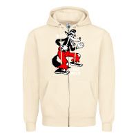 Sandshell big bad wolf Zipper Hoodie - linhVisuals