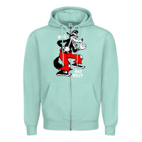 Seafoam big bad wolf Zipper Hoodie - linhVisuals