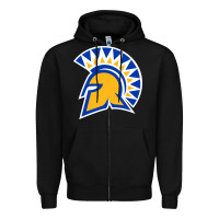 Black The San Jose Spartans Zipper Hoodie - linhVisuals