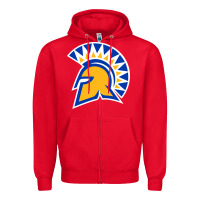 Red The San Jose Spartans Zipper Hoodie - linhVisuals