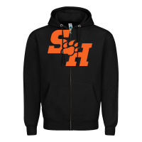 Black The SHSU Athletics Zipper Hoodie - linhVisuals