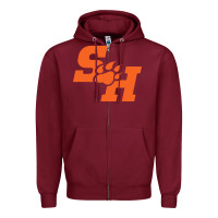 Burgundy The SHSU Athletics Zipper Hoodie - linhVisuals