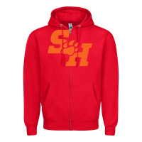 Red The SHSU Athletics Zipper Hoodie - linhVisuals