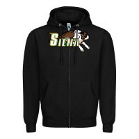 Black The Siena Saints Zipper Hoodie - linhVisuals