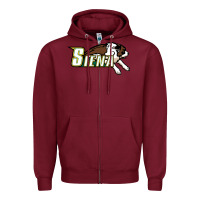 Burgundy The Siena Saints Zipper Hoodie - linhVisuals